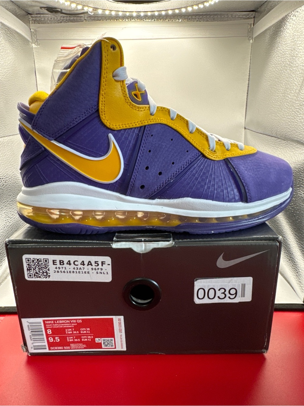 Nike LeBron VIII Men’s Basketball Shoes - Purple/Yellow
